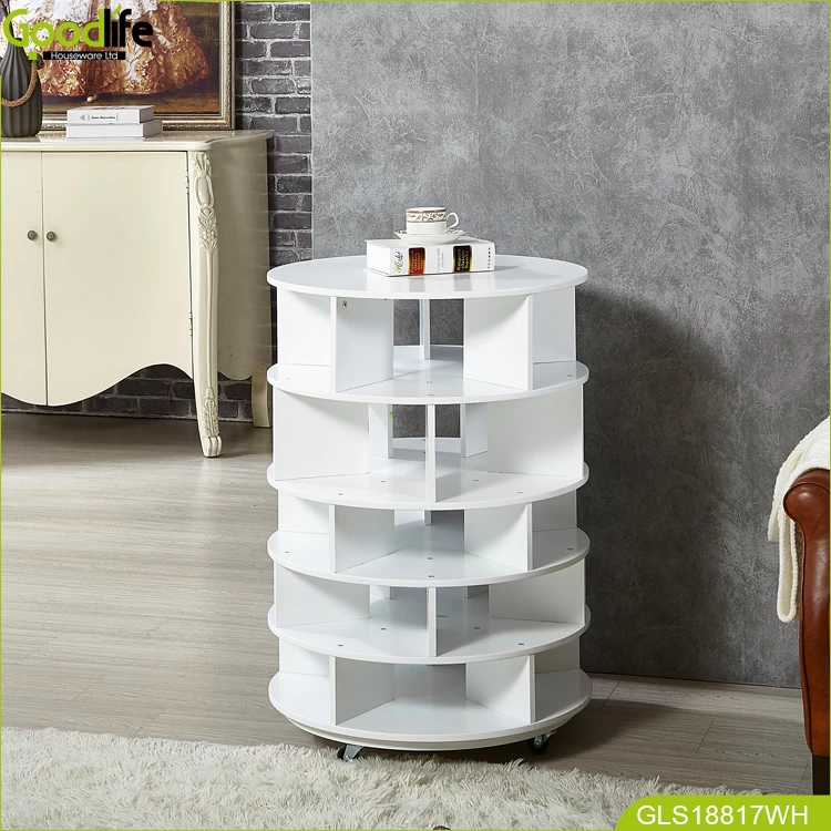 Goodlife Entryway furniture rotating shoe rack shoes organizer wholesale in white