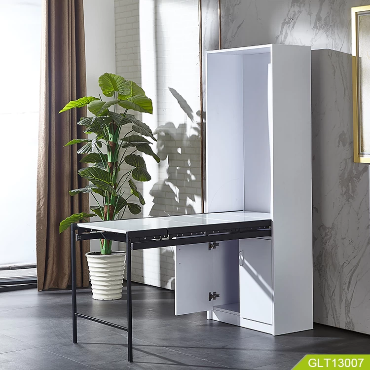 Chine new design folding table and storage cabinet two in one  fabricant