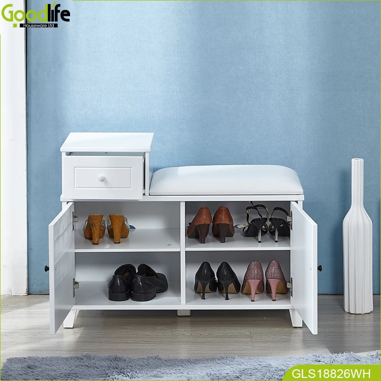 Goodlife wholesale mirror shoe cabinet stool cabinet made in China