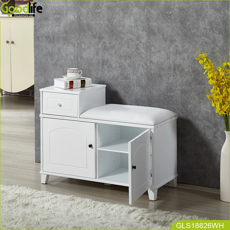 Goodlife wholesale mirror shoe cabinet stool cabinet made in China