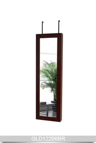 Hot Sale Door Hanging Wooden Mirror Cabinet for Jewelry GLD12206