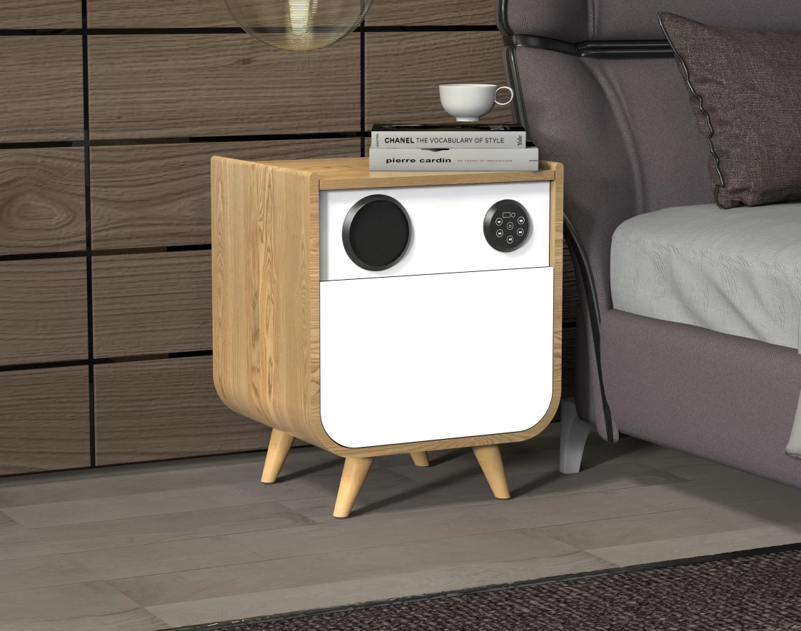 Hot smart bedside cabinet with speakers