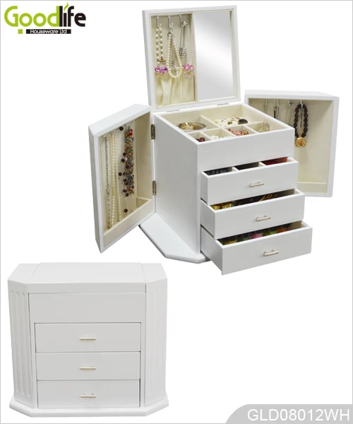 Nouvelle boîte de bijoux boîte conception de table en bois pour les femmes en gros