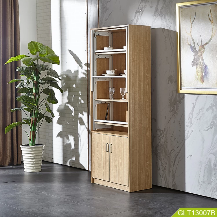 Kitchen storage cabinet MDF board with malamine inside build in conversion metal shelf with storage drawer space saving furniture.