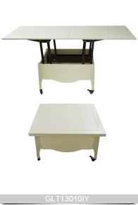 Salon table de multiples fonctions à manger et table d'extrémité avec des roues GLT13010