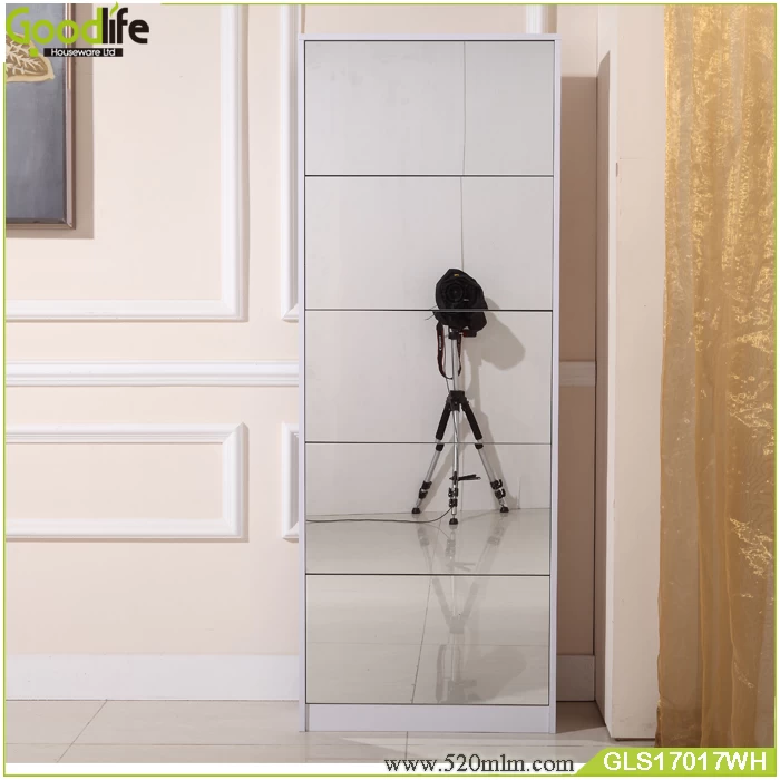 Modern simple design  five doors mirrored shoe cabinets durable factory direct sales GLS17017