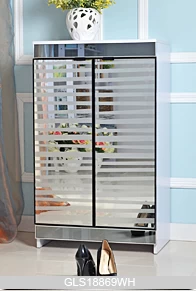 New design for ebay Amazon furniture wooden shoe storage cabinet with glass mirror GLS18869