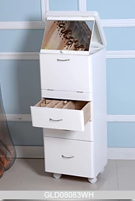 New design large wooden storage cabinet for makeup and accessory in bedroom GLD08083