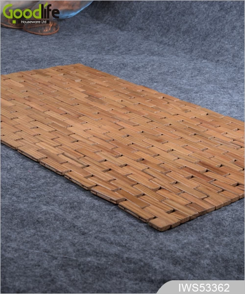 New pattern Teak wooden mat to protect bathing  IWS53362