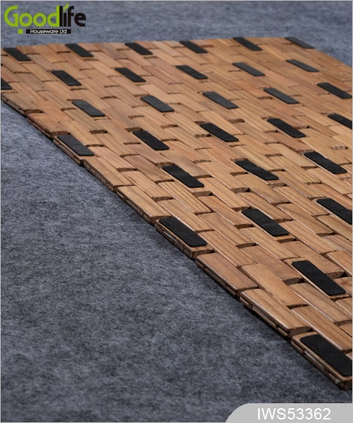 Product's name New pattern Teak wooden mat to protect bathing IWS53362