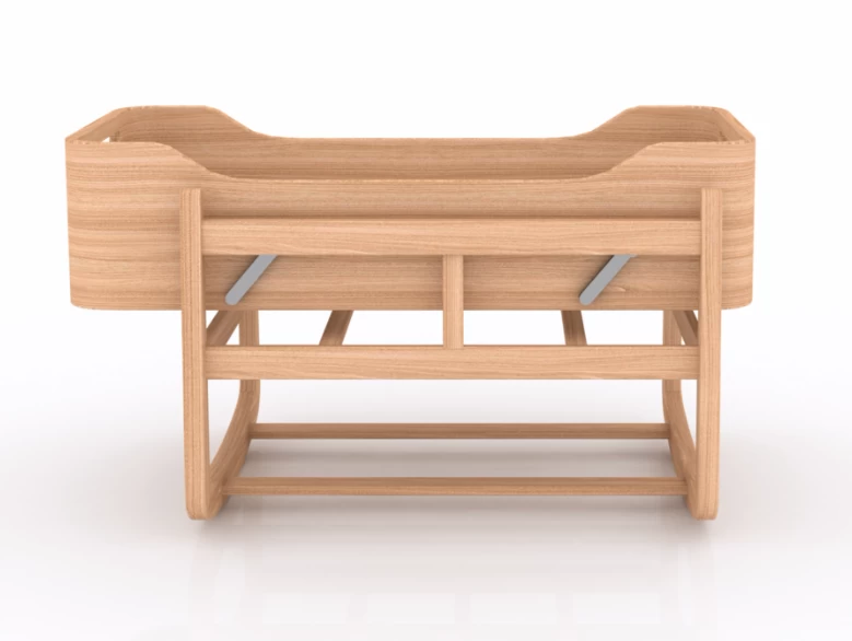 Rubber wood baby bed