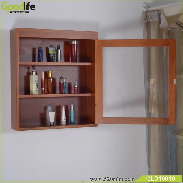 Solid mahogany wood wall mounted bathroom cabinet storage cabinet from China supplier GLD10010
