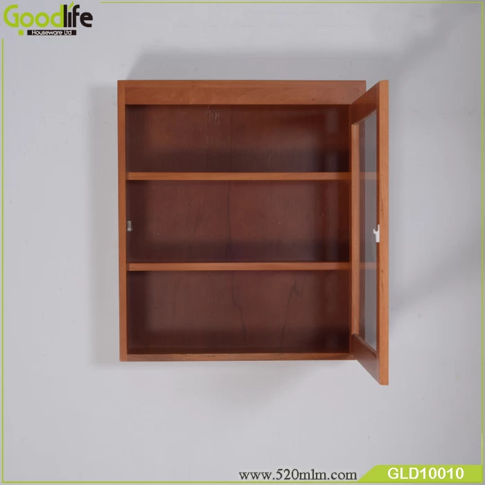 Solid mahogany wood wall mounted bathroom cabinet storage cabinet from China supplier GLD10010