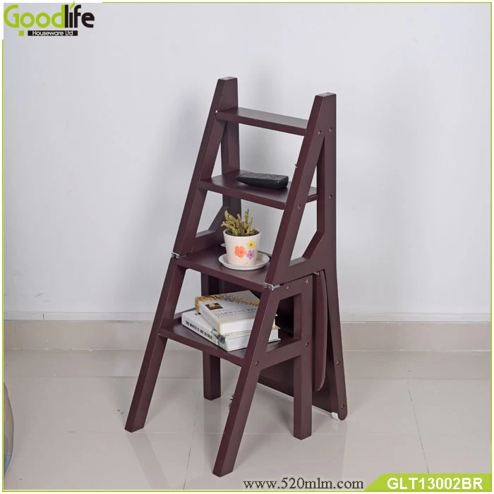 Solid wood chair and ladder two in one
