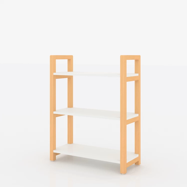 Three tier wooden storage rack