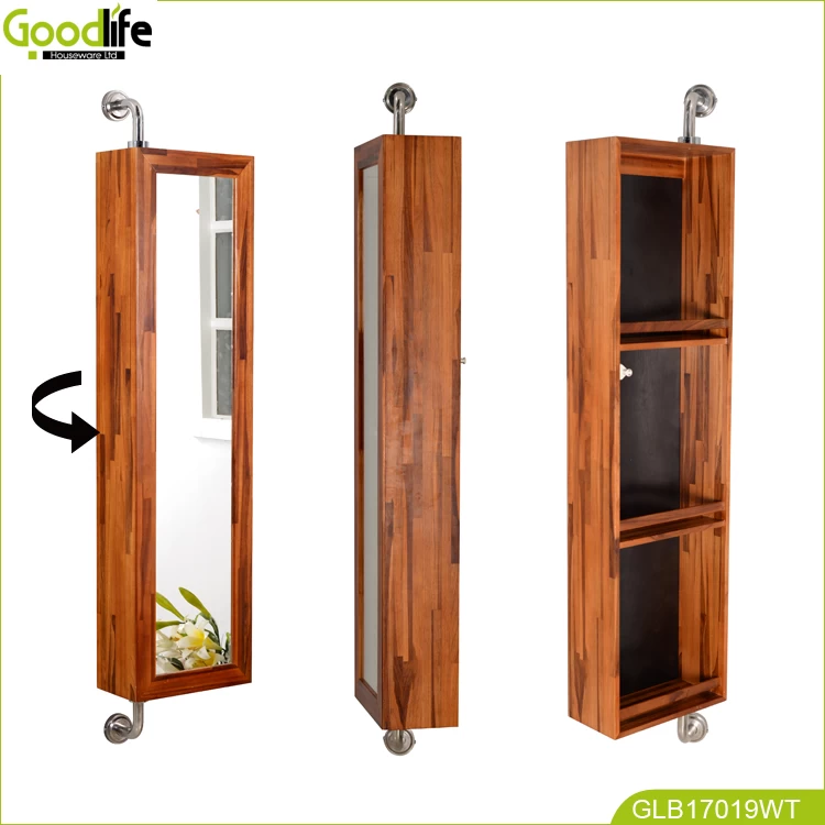 China Water-proof and Rotating bathroom solid teak wood furniture made in China GLD17019 manufacturer