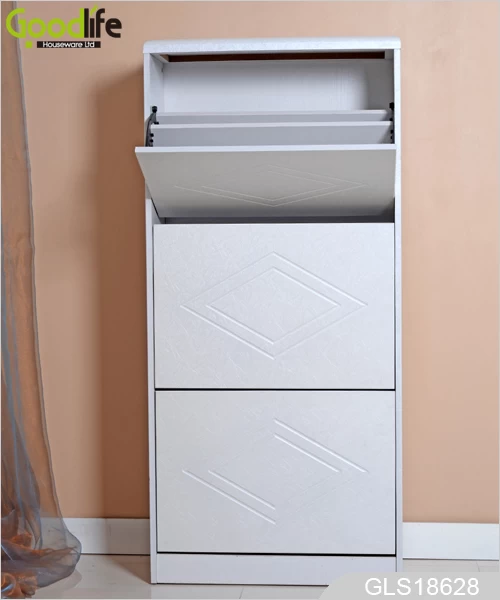 White 3 rotatable drawers shoe rack shoes organizer wholesale GLS18628