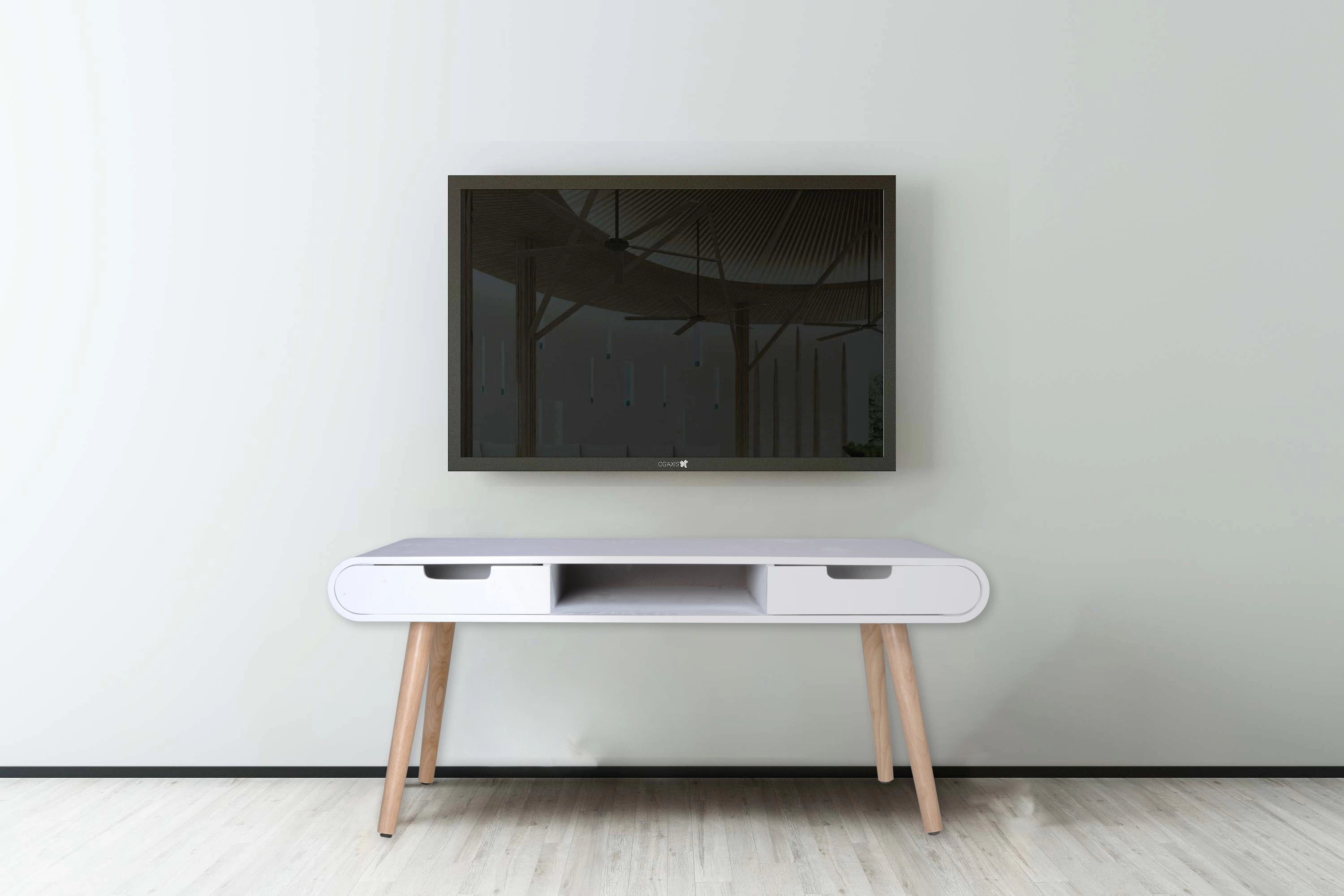 Chiny Wholesale Oval shap TV cabinet /Coffee table can be customized according to the height you need producent