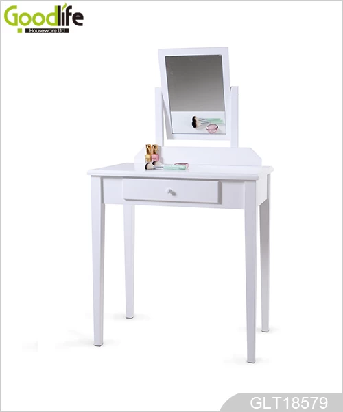 Wholesale home furniture makeup vanity table and mirror set with a stool GLT18579