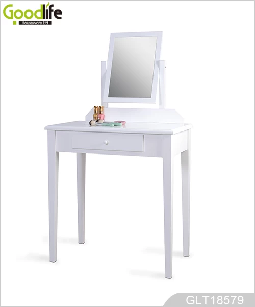 Wholesale home furniture makeup vanity table and mirror set with a stool GLT18579