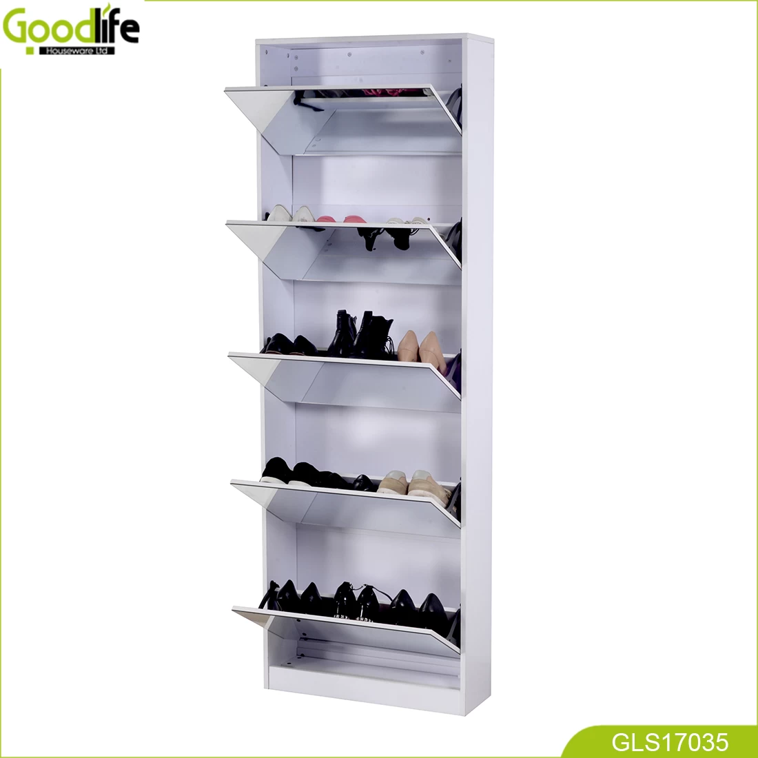 Wooden Mirror Shoe cabinet With 5 layer pretty good looking top quality GLS17035