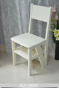 Wooden chair folable design with solid wood material and PU painting