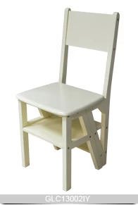 Wooden chair folable design with solid wood material and PU painting
