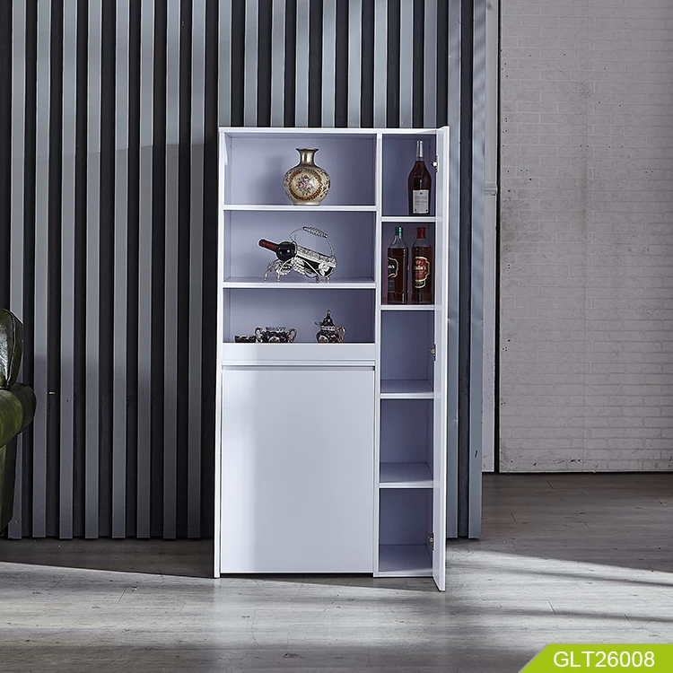 Wooden storage cabinet for living room and kitchen