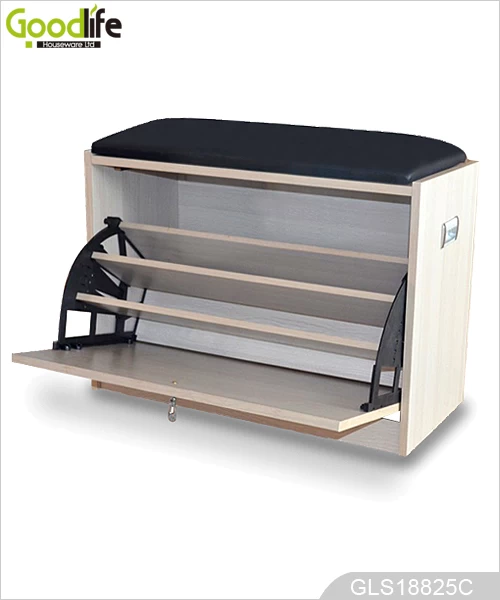 all-purpose cheap price shoe rack with a rotatable drawer GLS18825