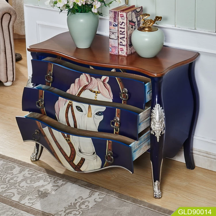 multi-functional american style storage cabinet with animals carton design