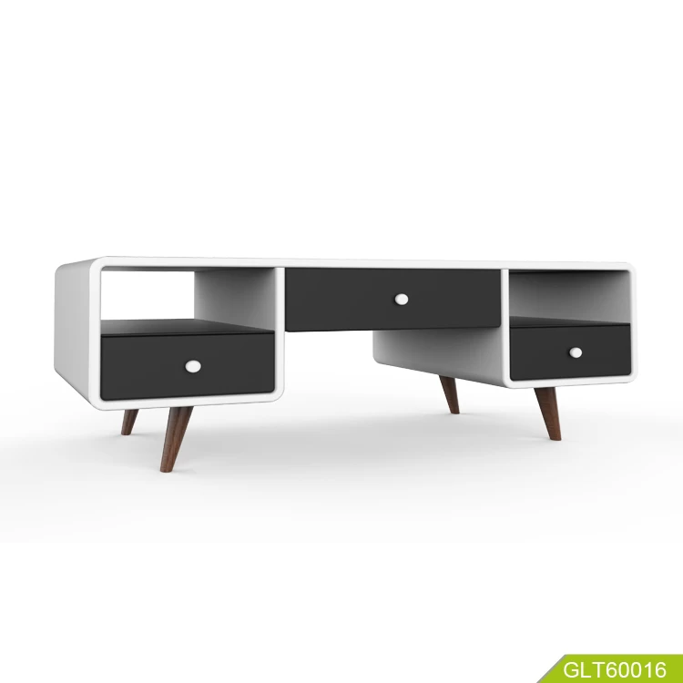 professional living room TV cabinet Popular design wooden coffee table with drawers European style