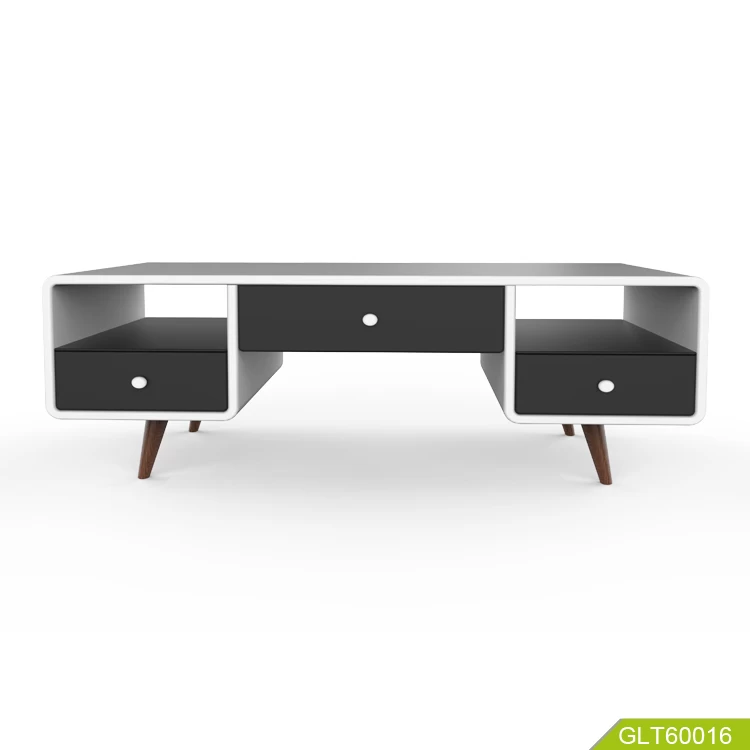 professional living room TV cabinet Popular design wooden coffee table with drawers European style
