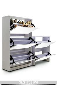shoe cabinet wholesale 5 layers 3+2 combination shoe cabinet with full length dressing mirror