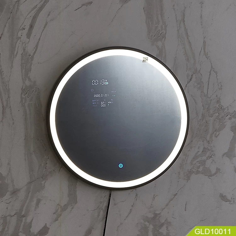 smart led mirror with bluetooth speaker for bathroom and bedroom