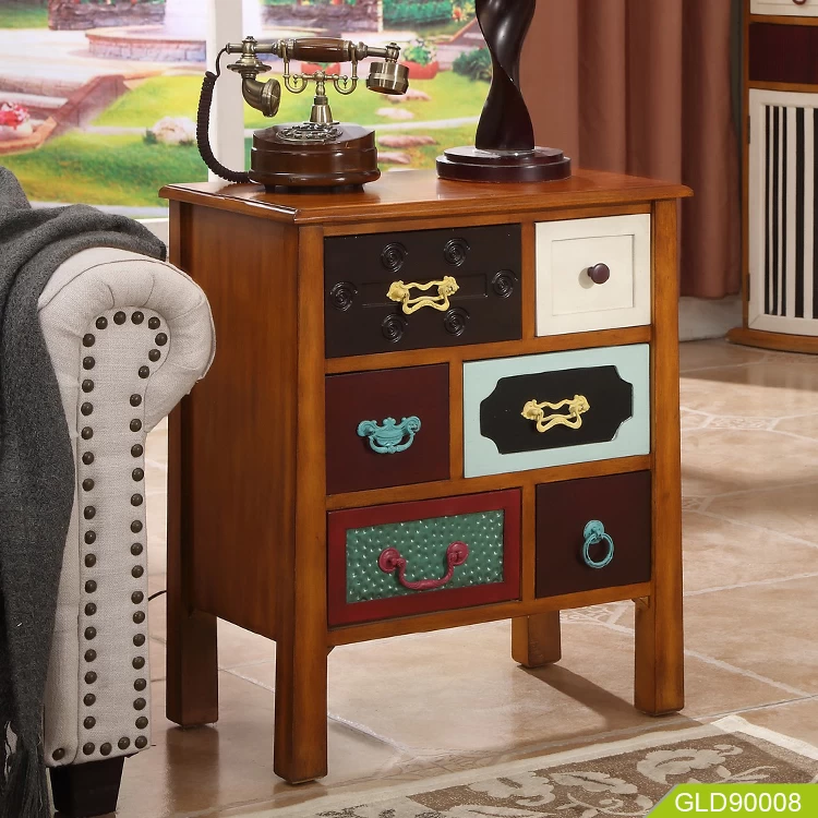 wooden American style painting kitchen storage cabinet design GLD90008