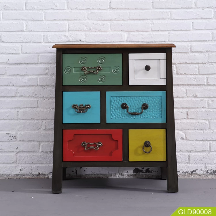 wooden American style painting kitchen storage cabinet design GLD90008