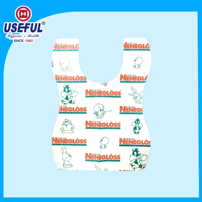 U-Shape 2 ply Disposable Baby Bib for Promotion