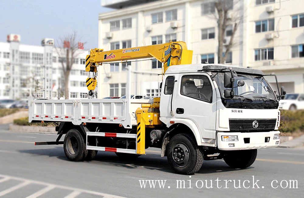 China Dongfeng 5t straight arm EQ5160JSQZM1  dump truck mounted crane manufacturer