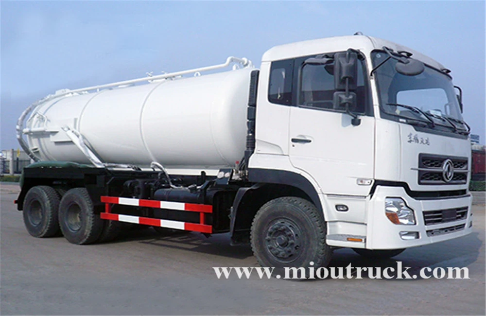 China Dongfeng kinland 6 x 4 memandu jenis 16 m³ jumlah kapasiti air kumbahan sedut lori untuk dijual pengilang