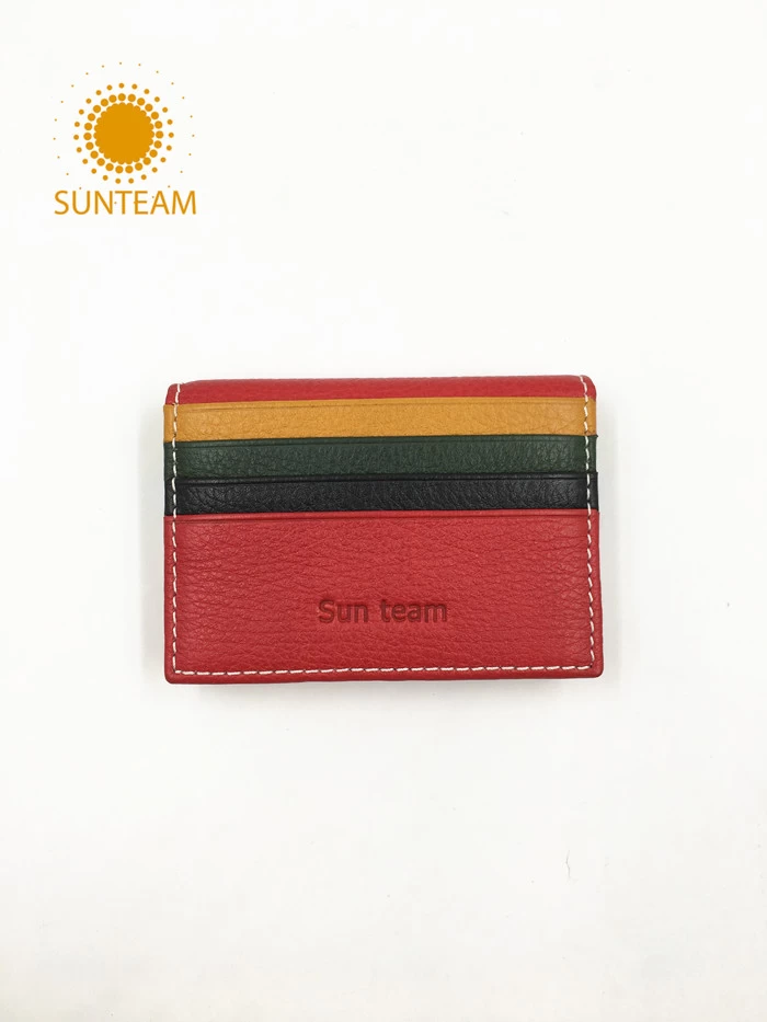 Slim card holder soft wallet supplier