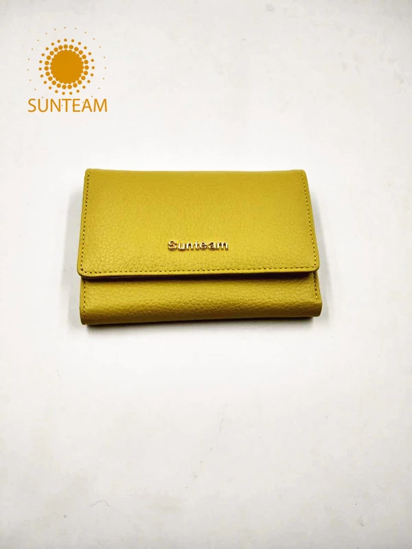 Yellow genuine leather wallet manufacturer