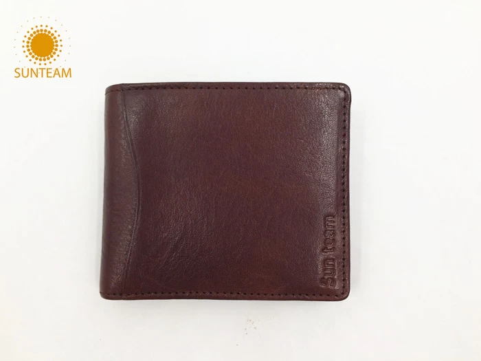 Italy camel genuine leather wallet 