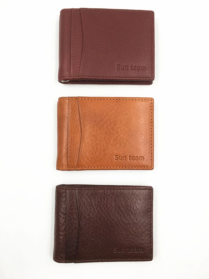 Top brand leather lady wallet factory