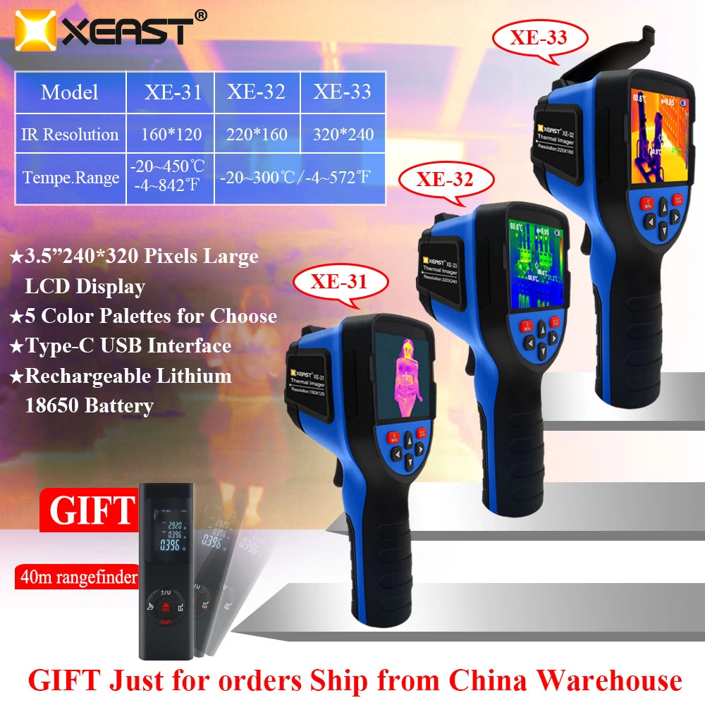 China 2020 XEAST New Released Infrared Imaging Camera 320*240 High Resolution XE-33 PK HT-19 Hersteller