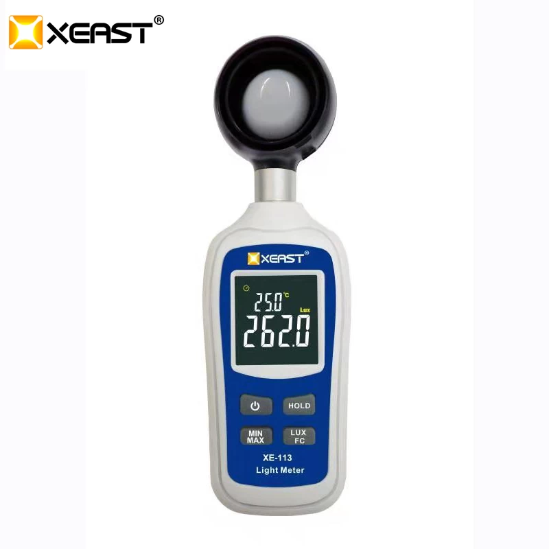 ประเทศจีน 2021 XEAST Hot Sales  Lux/Fc Photometer Enviromental Tester Digital LED Light Lux Meter Photography Illuminom XE-113 ผู้ผลิต