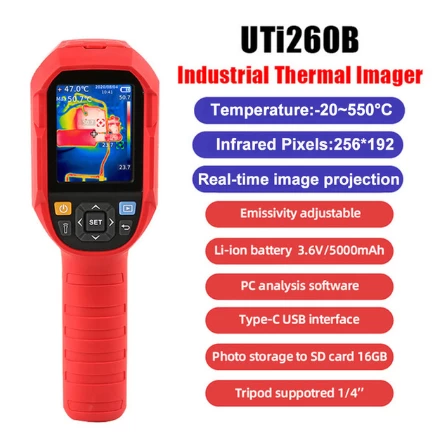 Cina 2022 New Released UTi260B HD 256*192 Pixels Industrial Infrared Thermal Imager Camera Temperature Imaging Circuit Electrical Maintenance produttore
