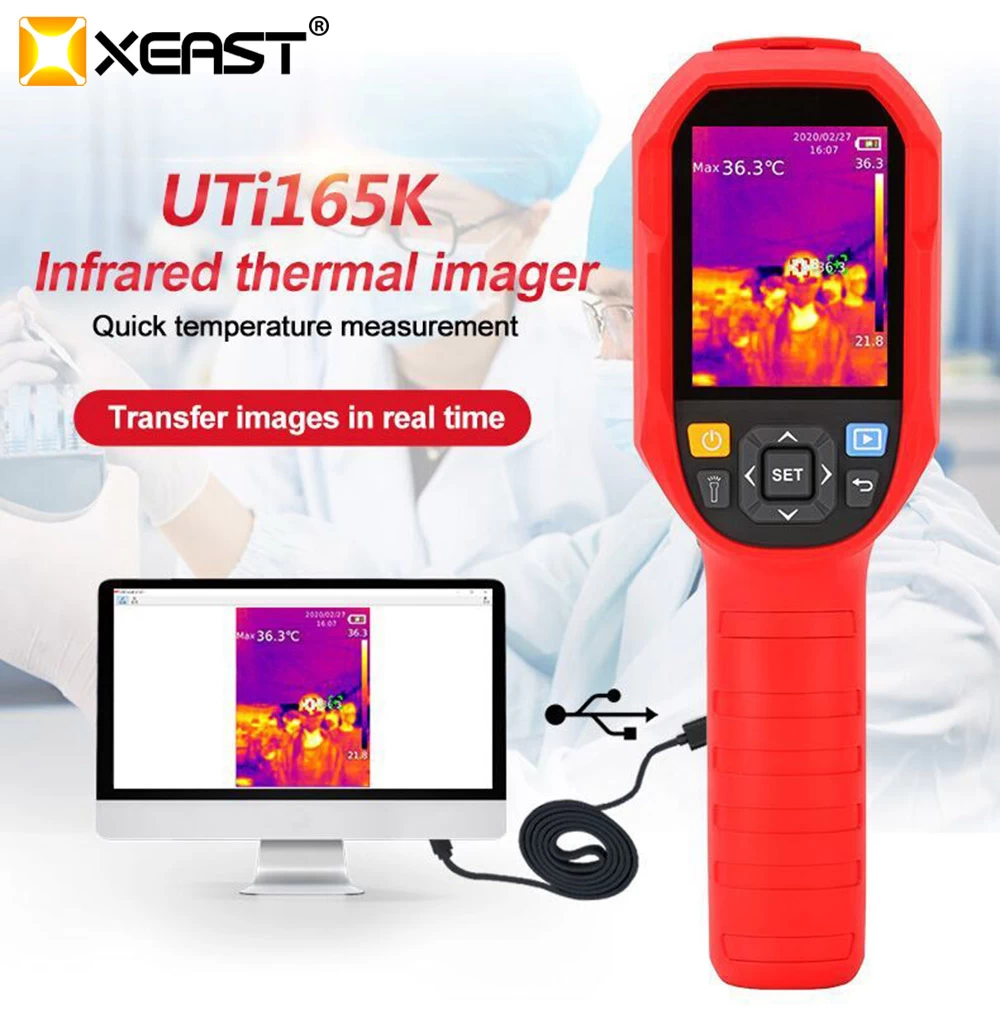 중국 실제 PC 소프트웨어 분석에서 XEAST UTi165K 휴대용 인체 발열 선별 열 화상 카메라 제조업체