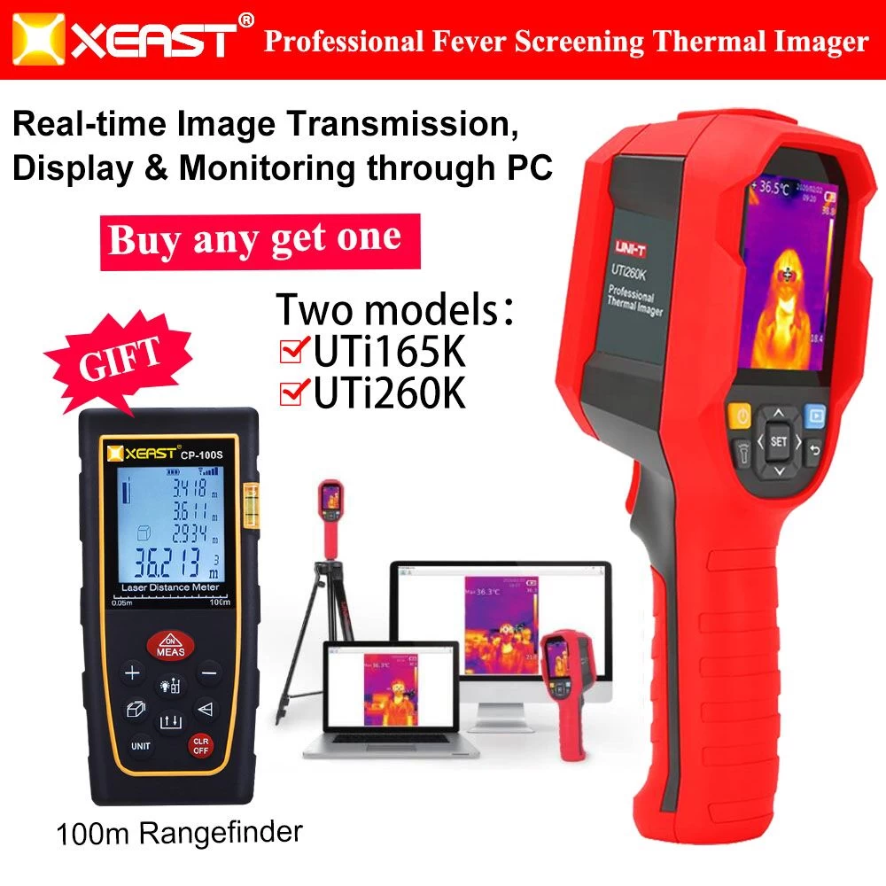 China XEAST UTi260K Hand-held Human Body Temperature Measurement Tool Infrared Thermal Imager in real PC Software Analysis manufacturer