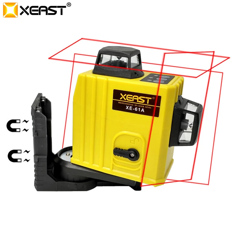 China XEAST XE-61A 12 Lines 3D Laser Level Self-Leveling 360 Horizontal And Vertical Cross Super Powerful Red Laser China factory manufacturer