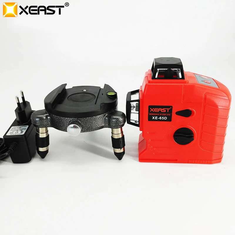 중국 더 저렴한 XEAST XE-65D 12Lines 플라스틱 자동 자기 레벨링 회전식 레이저 레벨 수직 제조업체